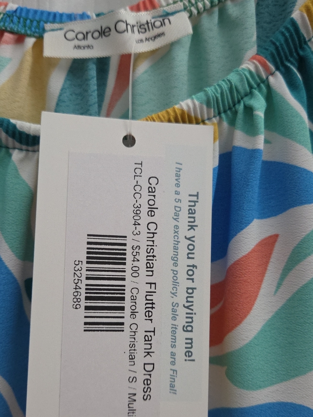 Colorful Leaf-Print Maxi Dress - Multicolor - Picture 2 of 3